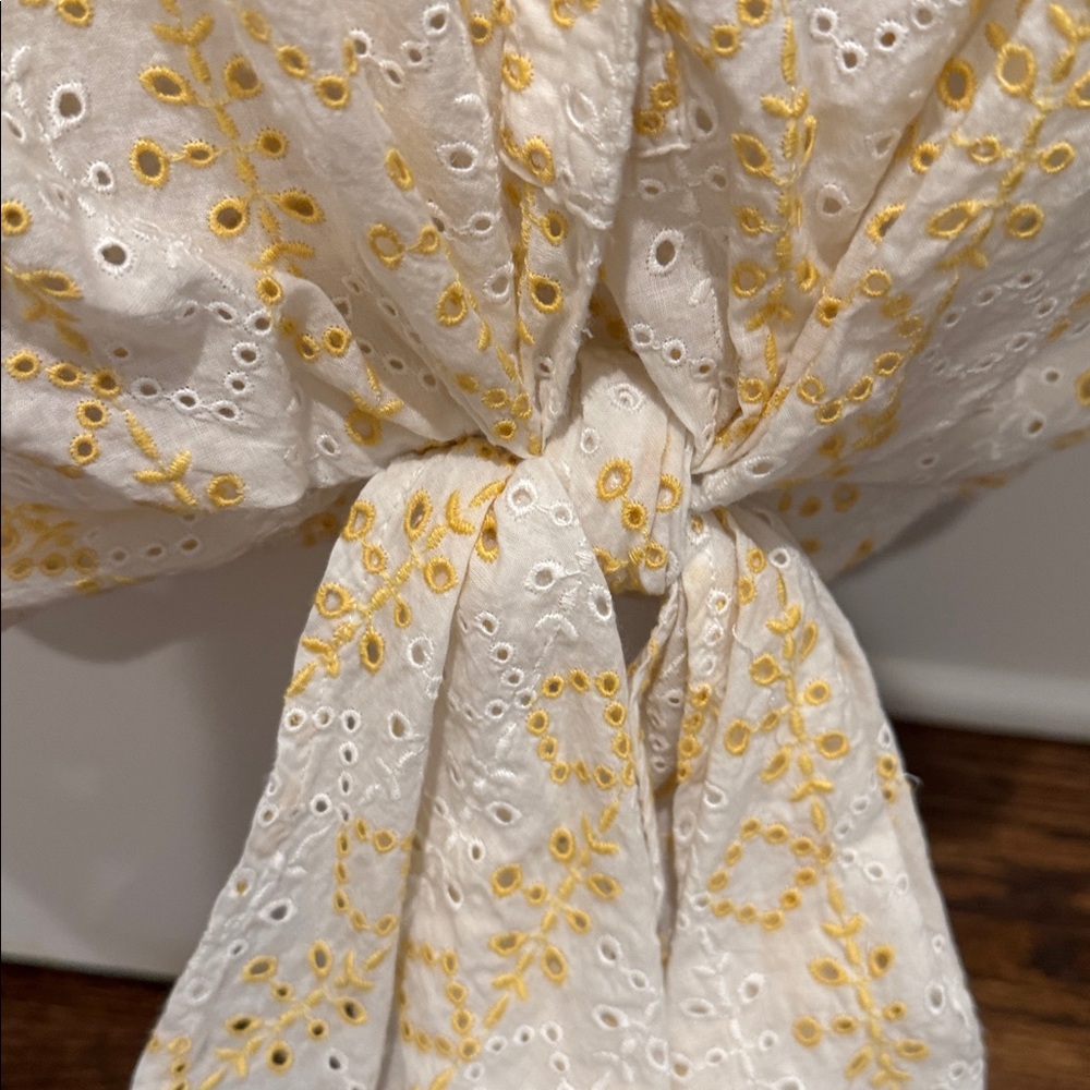 Karen Kane Ivory and Gold Button-Down Blouse - Picture 6 of 7